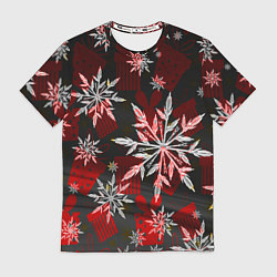 Мужская футболка Рождественские снежинки