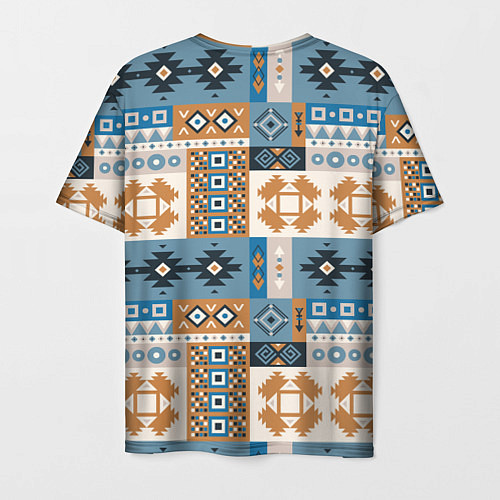 Мужская футболка Этнический мозаичный геометрический паттерн / 3D-принт – фото 2