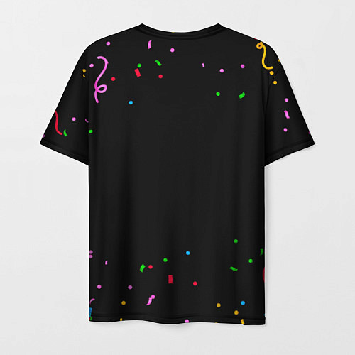 Мужская футболка Праздничный Геннадий и конфетти / 3D-принт – фото 2