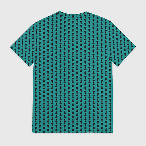 Мужская футболка Паттерн кружочки на зелёном / 3D-принт – фото 2