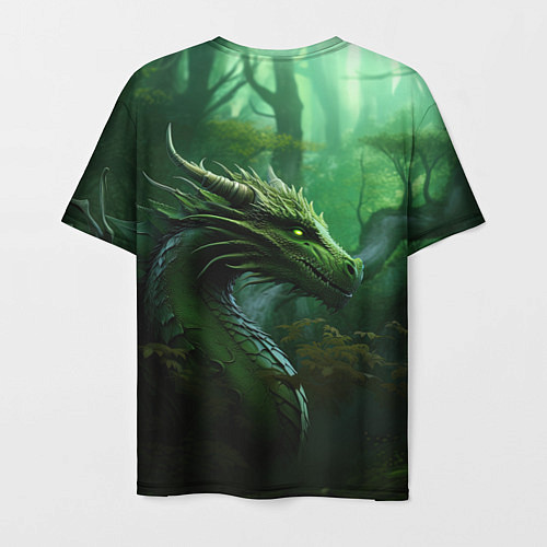 Мужская футболка Зеленый лесной дракон 2024 / 3D-принт – фото 2