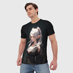 Футболка мужская Фрирен в кимоно- Sou sou no frieren, цвет: 3D-принт — фото 2