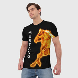Футболка мужская Mustang fire, цвет: 3D-принт — фото 2