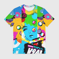 Футболка мужская Girls face - pop art, цвет: 3D-принт