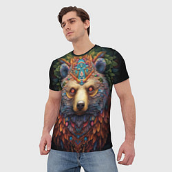 Футболка мужская Медведь фентези, цвет: 3D-принт — фото 2