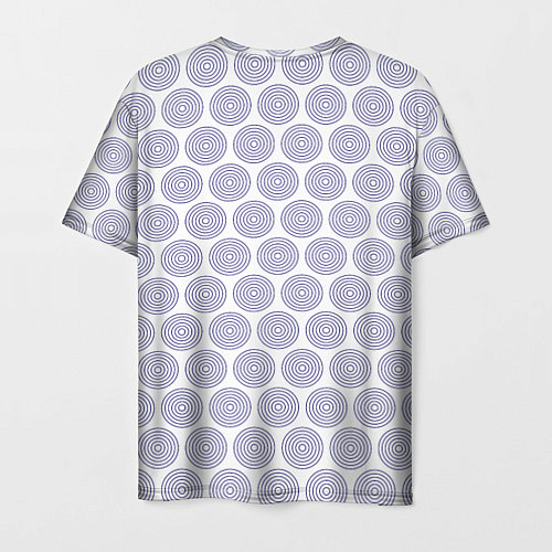 Мужская футболка Ретро круги контурные / 3D-принт – фото 2