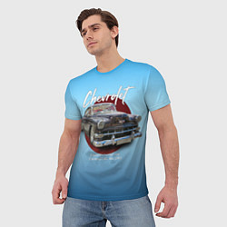 Футболка мужская Американский классический автомобиль Chevrolet Bel, цвет: 3D-принт — фото 2