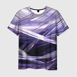 Футболка мужская Фиолетовые прозрачные полосы, цвет: 3D-принт