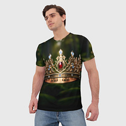 Футболка мужская Королевская корона узорная, цвет: 3D-принт — фото 2