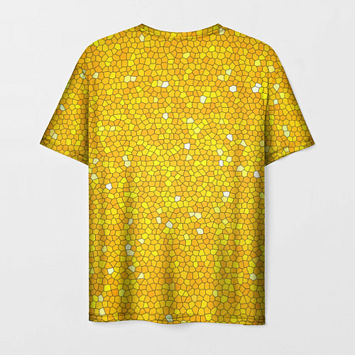 Мужская футболка Веселая мозаика желтая / 3D-принт – фото 2