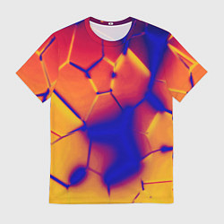 Футболка мужская Плиты разломы сепия негатив, цвет: 3D-принт