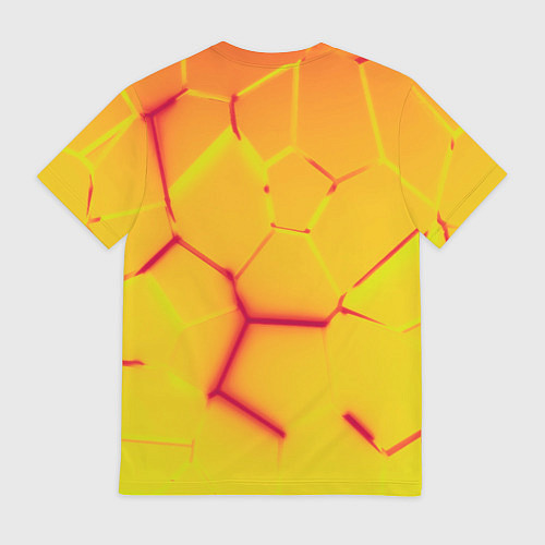 Мужская футболка Плиты желтые броня / 3D-принт – фото 2