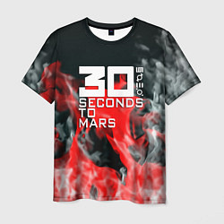 Футболка мужская Seconds to mars fire, цвет: 3D-принт