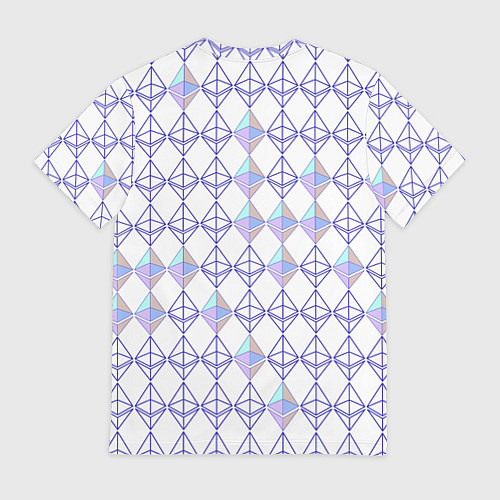 Мужская футболка Криптовалюта Ethereum на белом / 3D-принт – фото 2