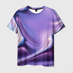 Футболка мужская Голография - изгибающийся металлический фиолетовый, цвет: 3D-принт
