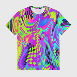 Мужская футболка Психоделический глитч