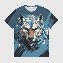 Футболка мужская Красивый грозный волк, цвет: 3D-принт