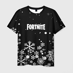 Футболка мужская Fortnite новый год паттерн, цвет: 3D-принт