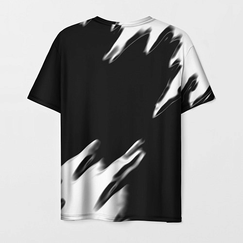 Мужская футболка Real madrid белые краски текстура / 3D-принт – фото 2
