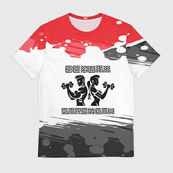 Футболка мужская Сила и красота, цвет: 3D-принт