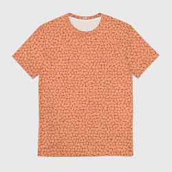 Мужская футболка Текстура однотонный тёмно-персиковый