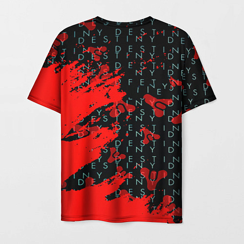 Мужская футболка Destiny краски надписи текстура / 3D-принт – фото 2