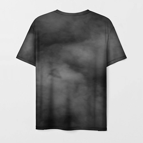 Мужская футболка Ведьмак лого волка серый / 3D-принт – фото 2