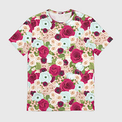 Мужская футболка Цветочный фон