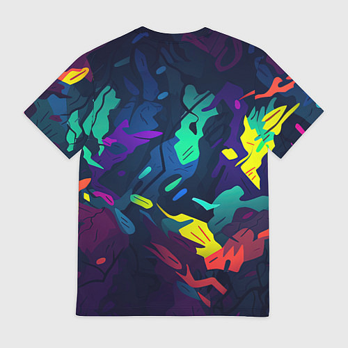 Мужская футболка GTA 6 logo яркий неоновый камуфляжный стиль / 3D-принт – фото 2