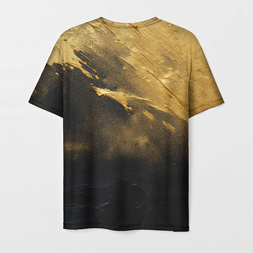 Мужская футболка Золотое напыление на черном / 3D-принт – фото 2