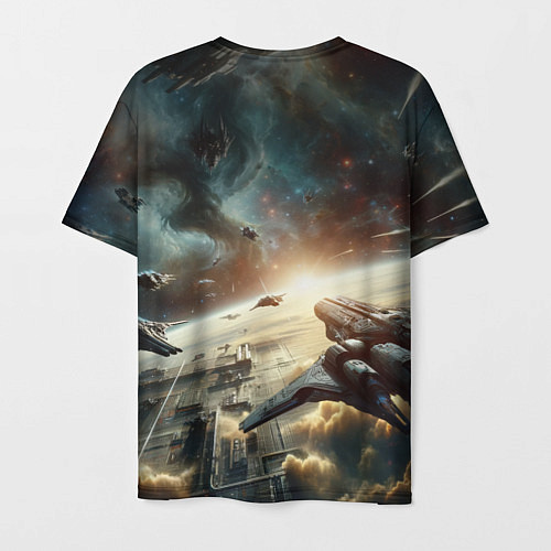 Мужская футболка Масс эффект - космос / 3D-принт – фото 2