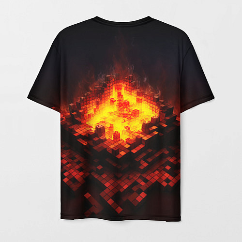 Мужская футболка Minecraft огненные кубики / 3D-принт – фото 2