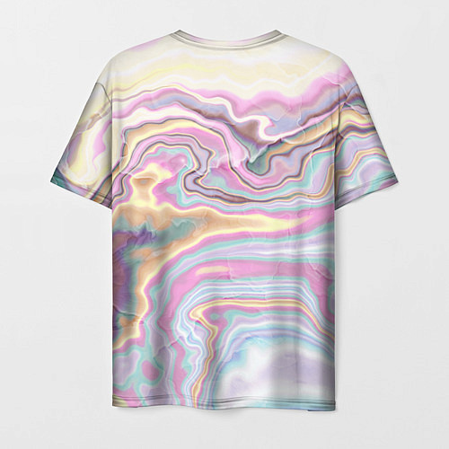 Мужская футболка Мрамор узор разноцветный / 3D-принт – фото 2