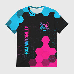 Мужская футболка Palworld - neon gradient вертикально