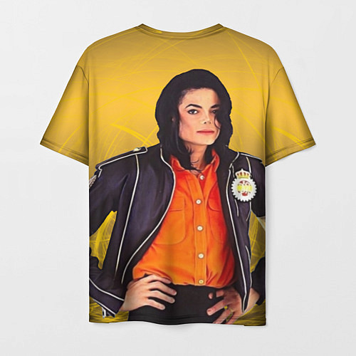 Мужская футболка Michael Jackson на золотом фоне с графикой / 3D-принт – фото 2
