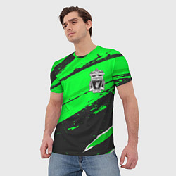 Футболка мужская Liverpool sport green, цвет: 3D-принт — фото 2