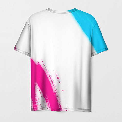 Мужская футболка Ajax neon gradient style вертикально / 3D-принт – фото 2