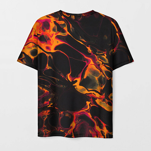 Мужская футболка Maneskin red lava / 3D-принт – фото 2
