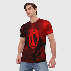 Футболка мужская Милан огненый стиль, цвет: 3D-принт — фото 2