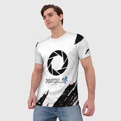 Футболка мужская Portal 2 краски валв, цвет: 3D-принт — фото 2
