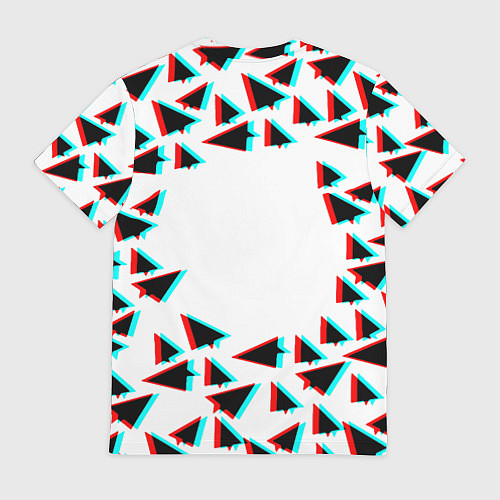 Мужская футболка Telegram logo pattern steel / 3D-принт – фото 2