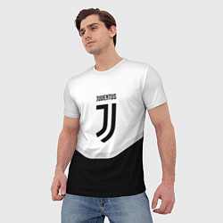 Футболка мужская Juventus black geometry sport, цвет: 3D-принт — фото 2