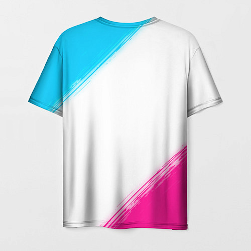 Мужская футболка Juventus neon gradient style / 3D-принт – фото 2