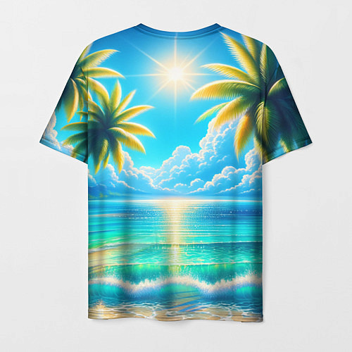 Мужская футболка Ван Пис - Луффи и пальмы / 3D-принт – фото 2