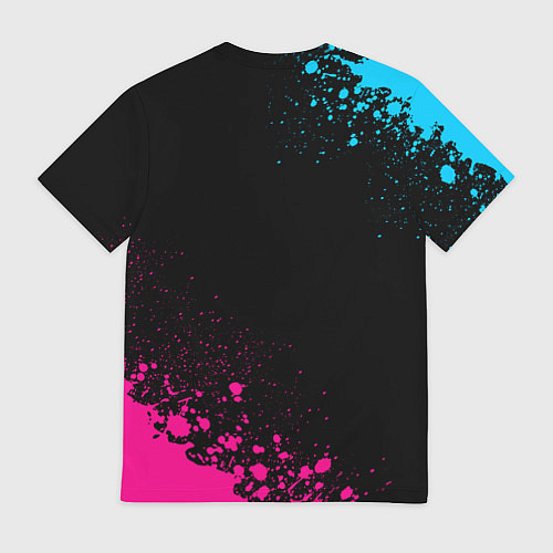 Мужская футболка Club Brugge - neon gradient вертикально / 3D-принт – фото 2