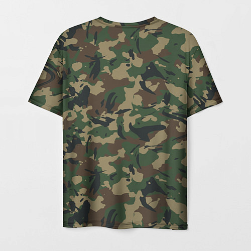 Мужская футболка Классический лесной камуфляж / 3D-принт – фото 2
