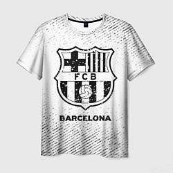 Футболка мужская Barcelona с потертостями на светлом фоне, цвет: 3D-принт