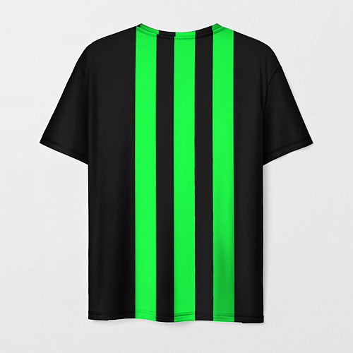 Мужская футболка Liverpool line green / 3D-принт – фото 2