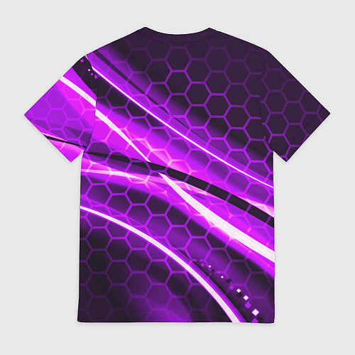 Мужская футболка Starfield game logo neon / 3D-принт – фото 2