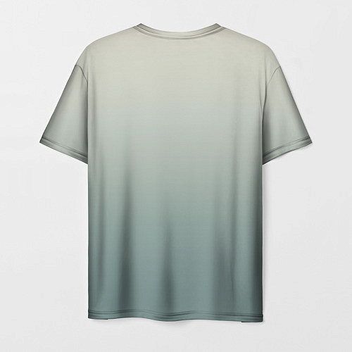 Мужская футболка Серо-зелёный приглушённый градиент / 3D-принт – фото 2
